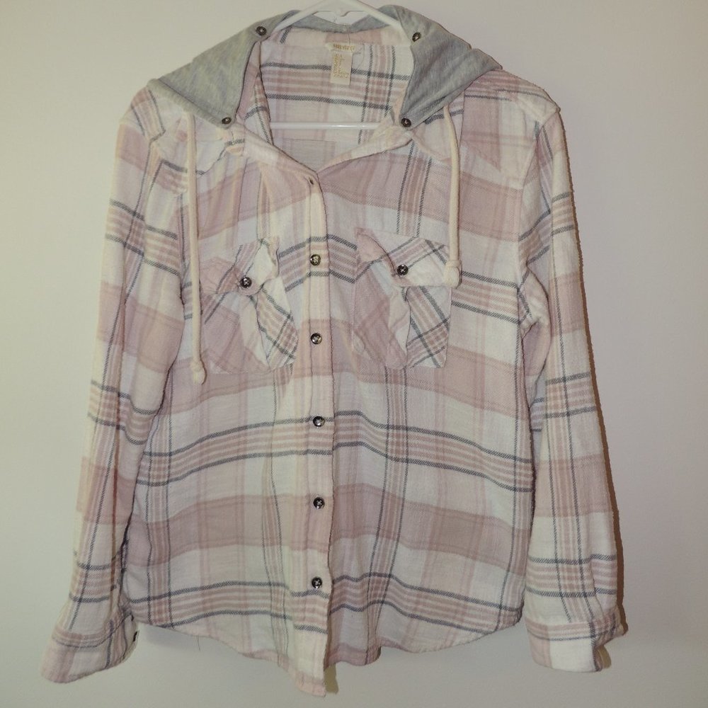 Pink Flannel with Hoodie